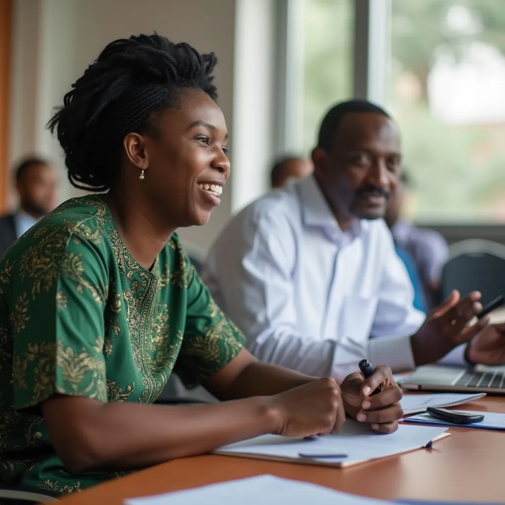 Workshop session with Nigerian attendees